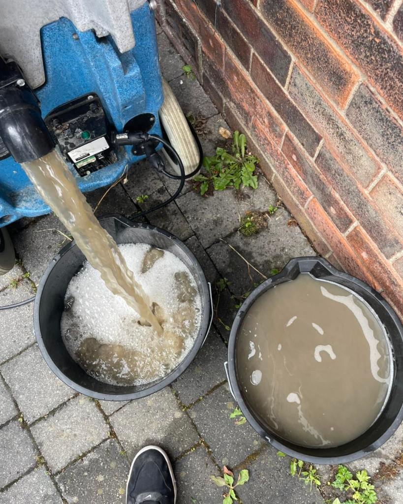 dirty water results from machine